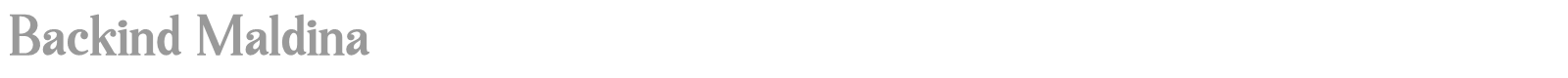 Backind Maldina font preview